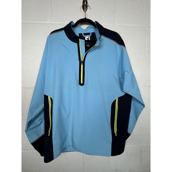 FootJoy Other - FootJoy FJ 1/2 Zip Pullover Jacket Blue Athletic Golf Windbreaker Large